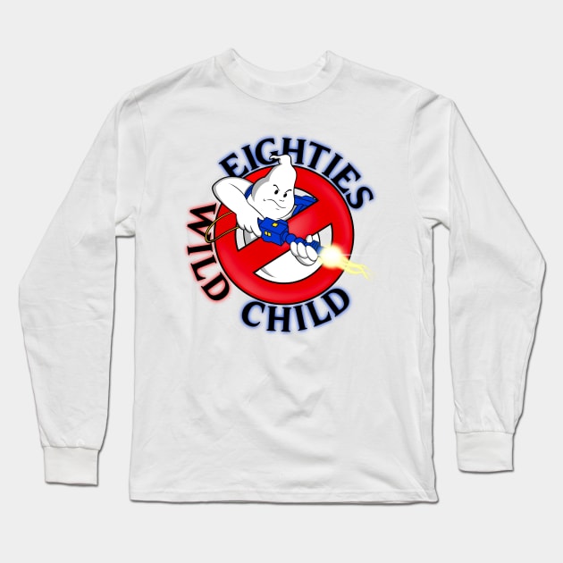 No Ghosts Long Sleeve T-Shirt by Eighties Wild Child